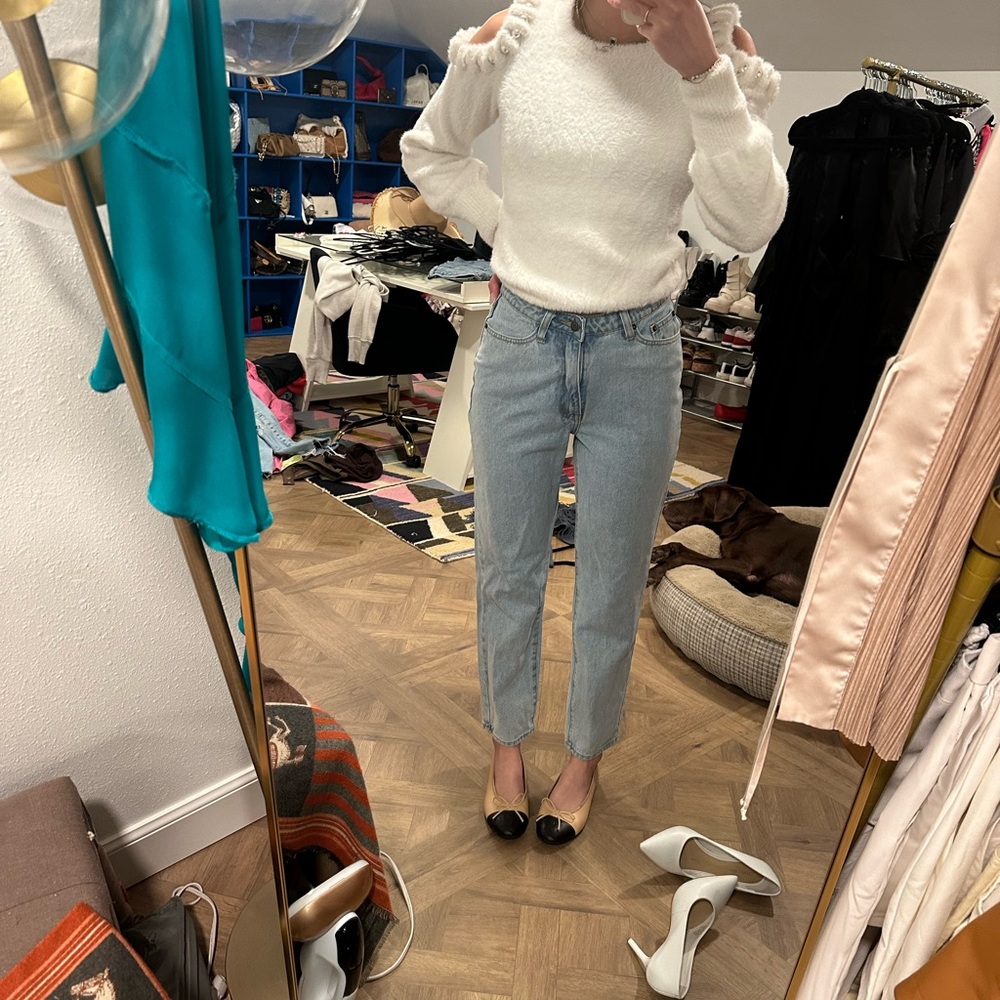 Meshki Blue Straight Leg Jeans